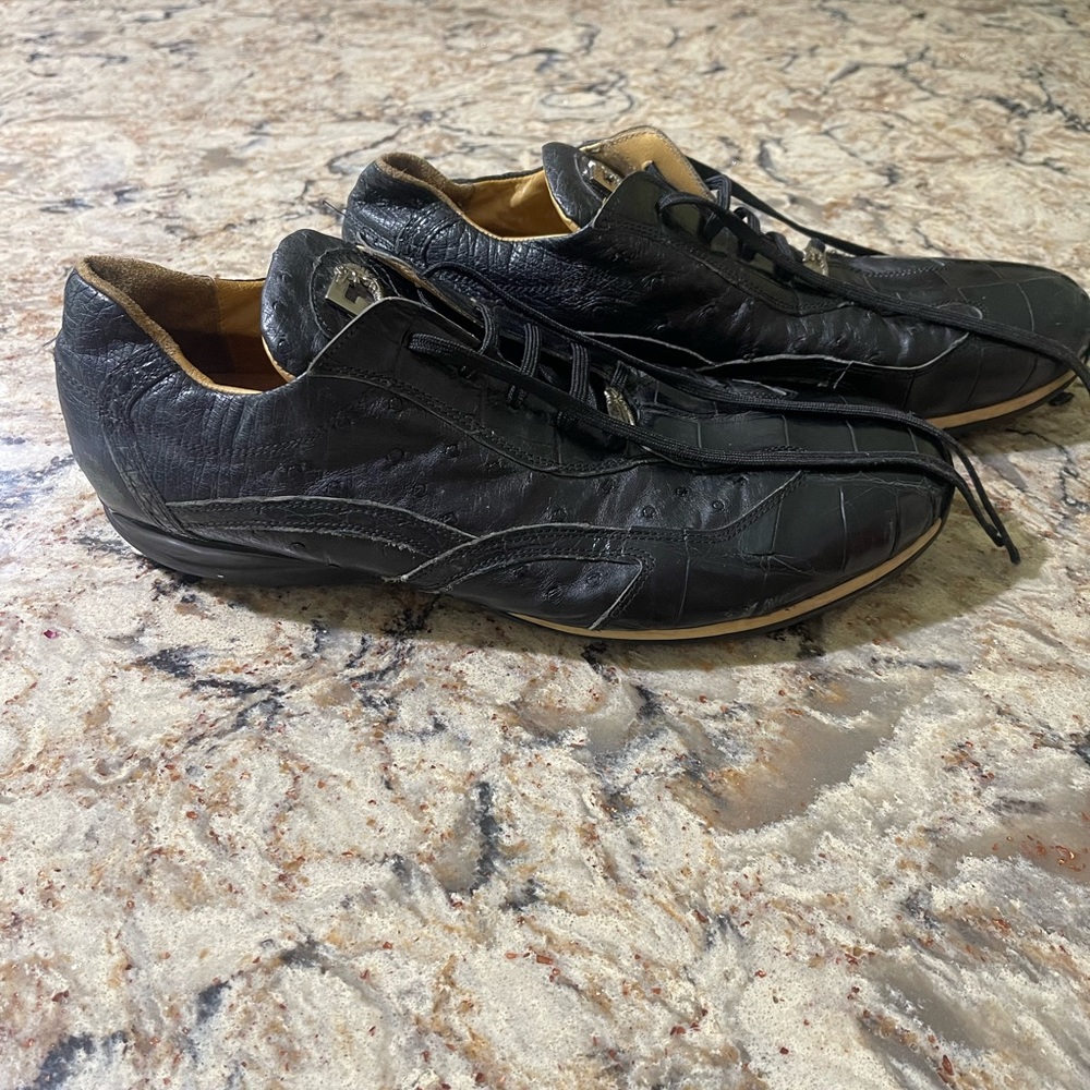 Black Mauri Alligator Skin Shoes